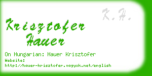 krisztofer hauer business card